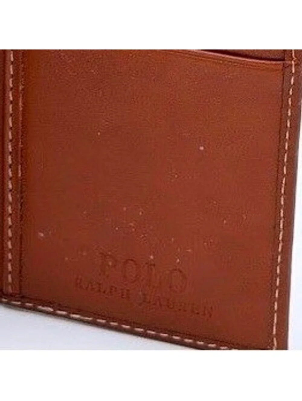 Polo Ralph Lauren Brown Leather Long Bifold Pocket Wallet